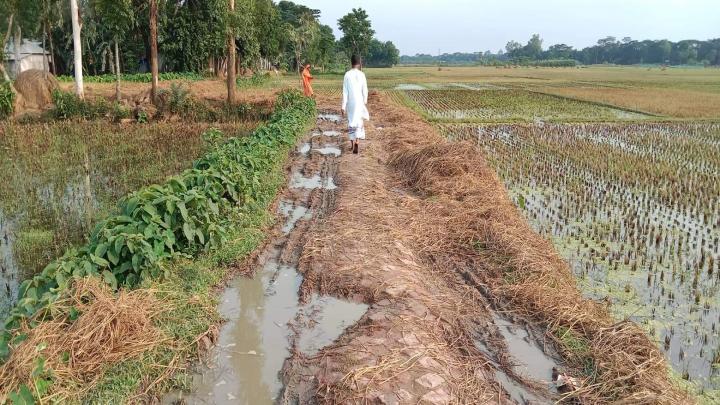 শিবপুরে ইটের সলিংয়ের সড়কের বেহাল দশা, জনদুর্ভোগ চরমে