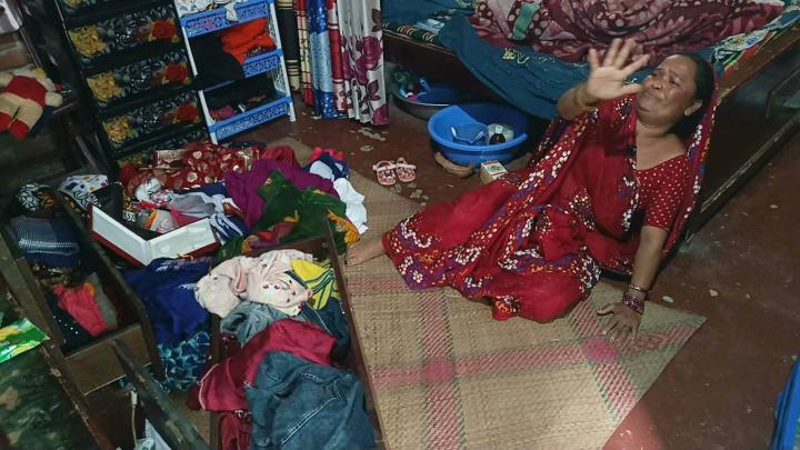 ঘোড়াশালে জমি সংক্রান্ত বিরোধের জেরে বাড়িঘরে ব্যাপক ভাঙচুর